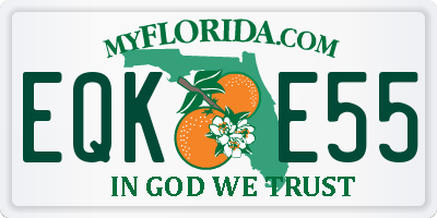 FL license plate EQKE55