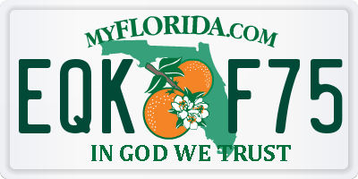 FL license plate EQKF75