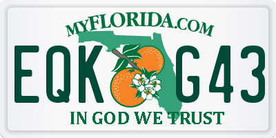 FL license plate EQKG43