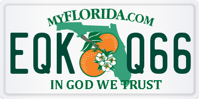 FL license plate EQKQ66