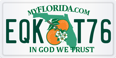 FL license plate EQKT76