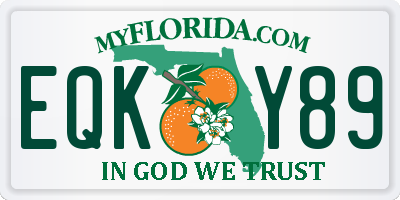 FL license plate EQKY89