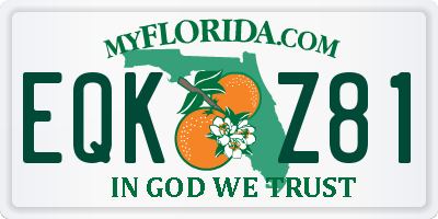 FL license plate EQKZ81