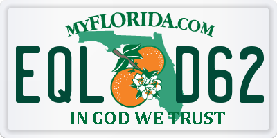 FL license plate EQLD62