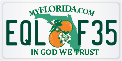 FL license plate EQLF35