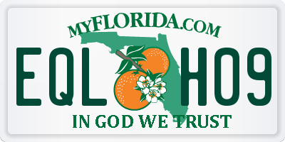 FL license plate EQLH09