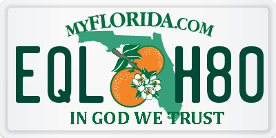 FL license plate EQLH80
