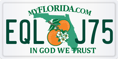 FL license plate EQLJ75