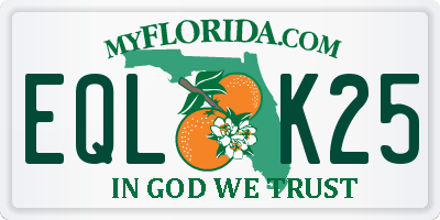 FL license plate EQLK25