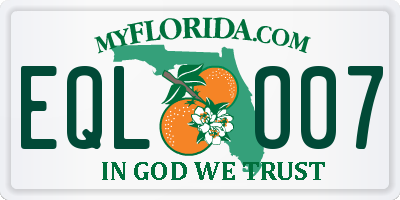 FL license plate EQLO07
