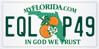 FL license plate EQLP49