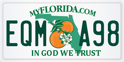 FL license plate EQMA98