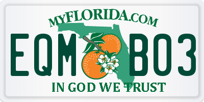 FL license plate EQMB03