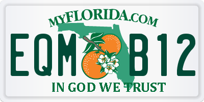 FL license plate EQMB12