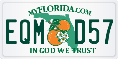 FL license plate EQMD57