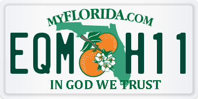 FL license plate EQMH11