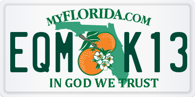 FL license plate EQMK13