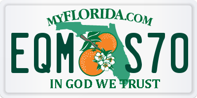 FL license plate EQMS70