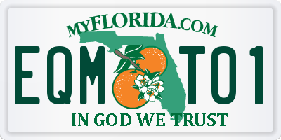 FL license plate EQMT01