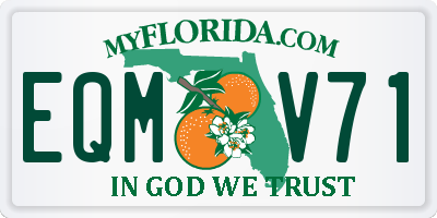 FL license plate EQMV71