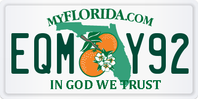 FL license plate EQMY92