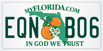 FL license plate EQNB06