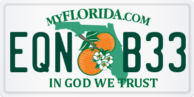 FL license plate EQNB33
