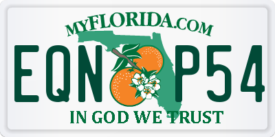 FL license plate EQNP54