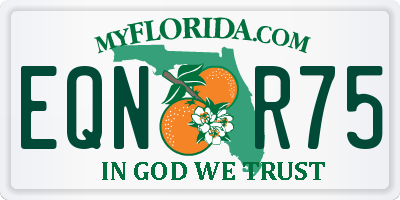 FL license plate EQNR75