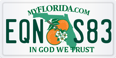 FL license plate EQNS83