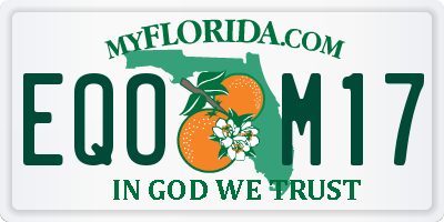FL license plate EQOM17