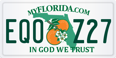 FL license plate EQOZ27