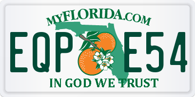 FL license plate EQPE54