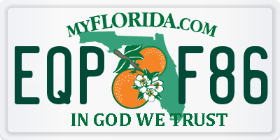 FL license plate EQPF86