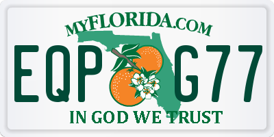 FL license plate EQPG77