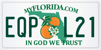FL license plate EQPL21