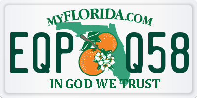 FL license plate EQPQ58