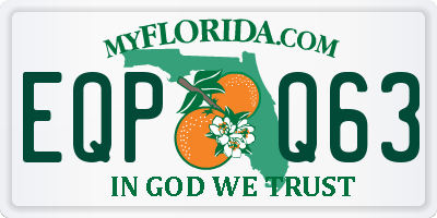 FL license plate EQPQ63