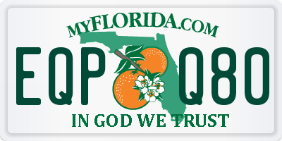 FL license plate EQPQ80
