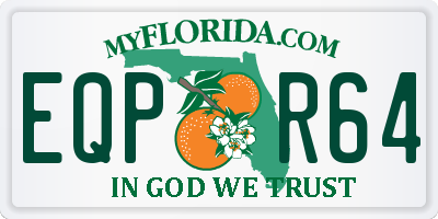 FL license plate EQPR64