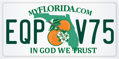 FL license plate EQPV75