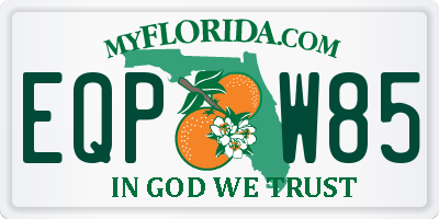 FL license plate EQPW85