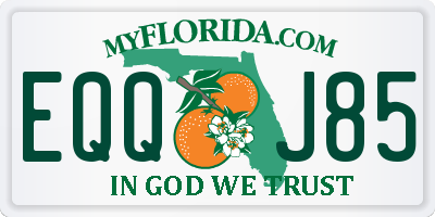FL license plate EQQJ85