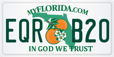FL license plate EQRB20
