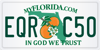 FL license plate EQRC50