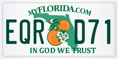 FL license plate EQRD71