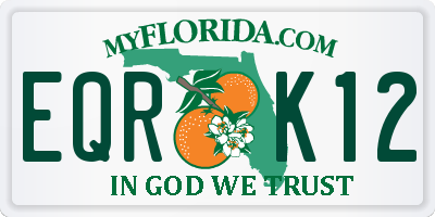 FL license plate EQRK12