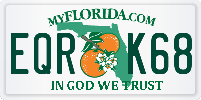 FL license plate EQRK68