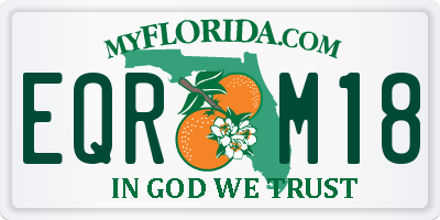 FL license plate EQRM18