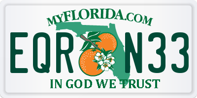 FL license plate EQRN33